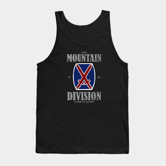 10th Mountain Division (distressed) Tank Top by TCP